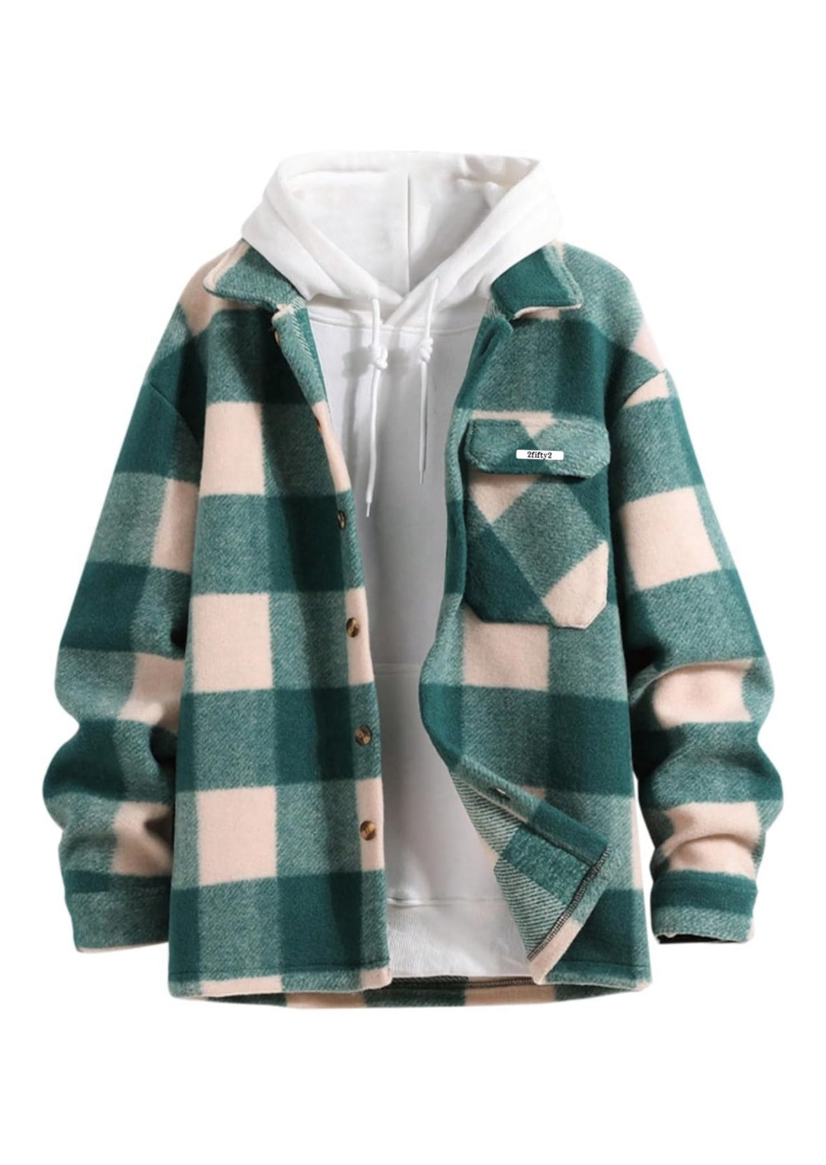 Plus size 2 Piece flannel/hoodie combo
