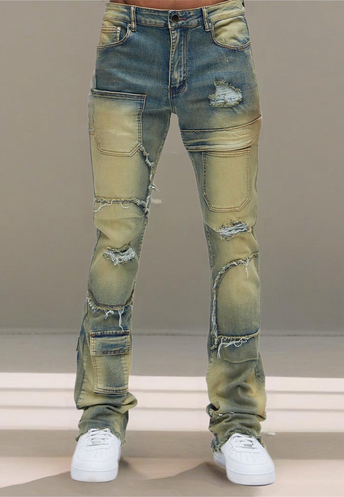 Men’s skinny flare jeans