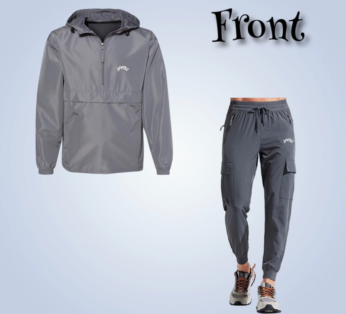 Men’s nylon windbreaker 2 piece outfit
