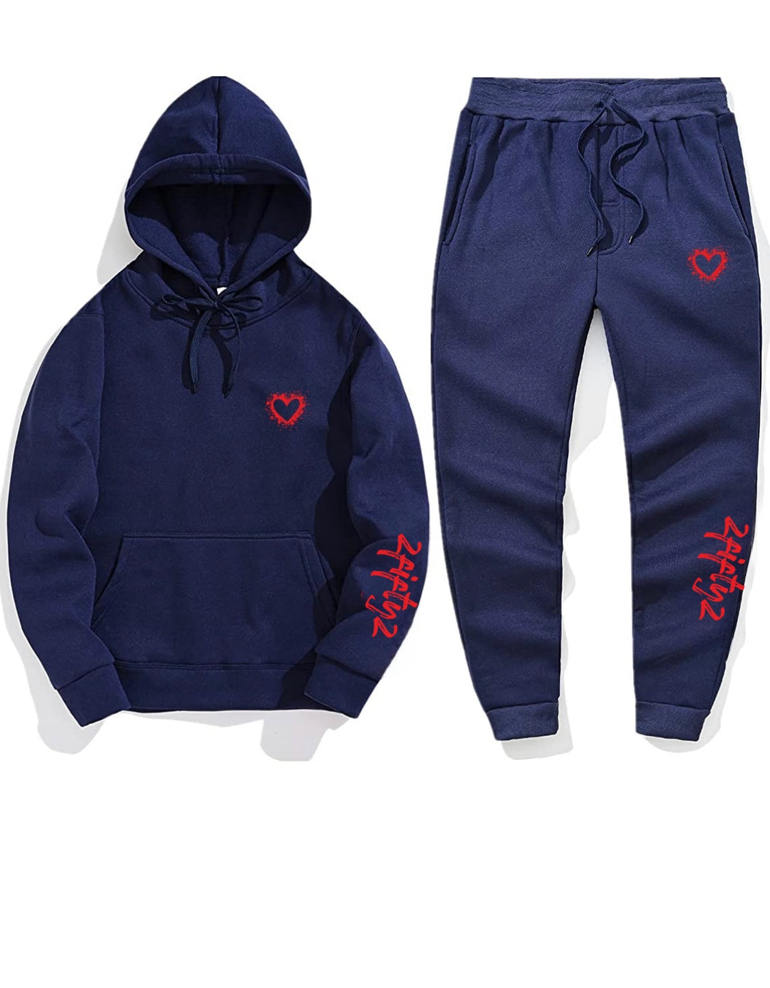 Men’s spotted heart sweatsuit jogger set