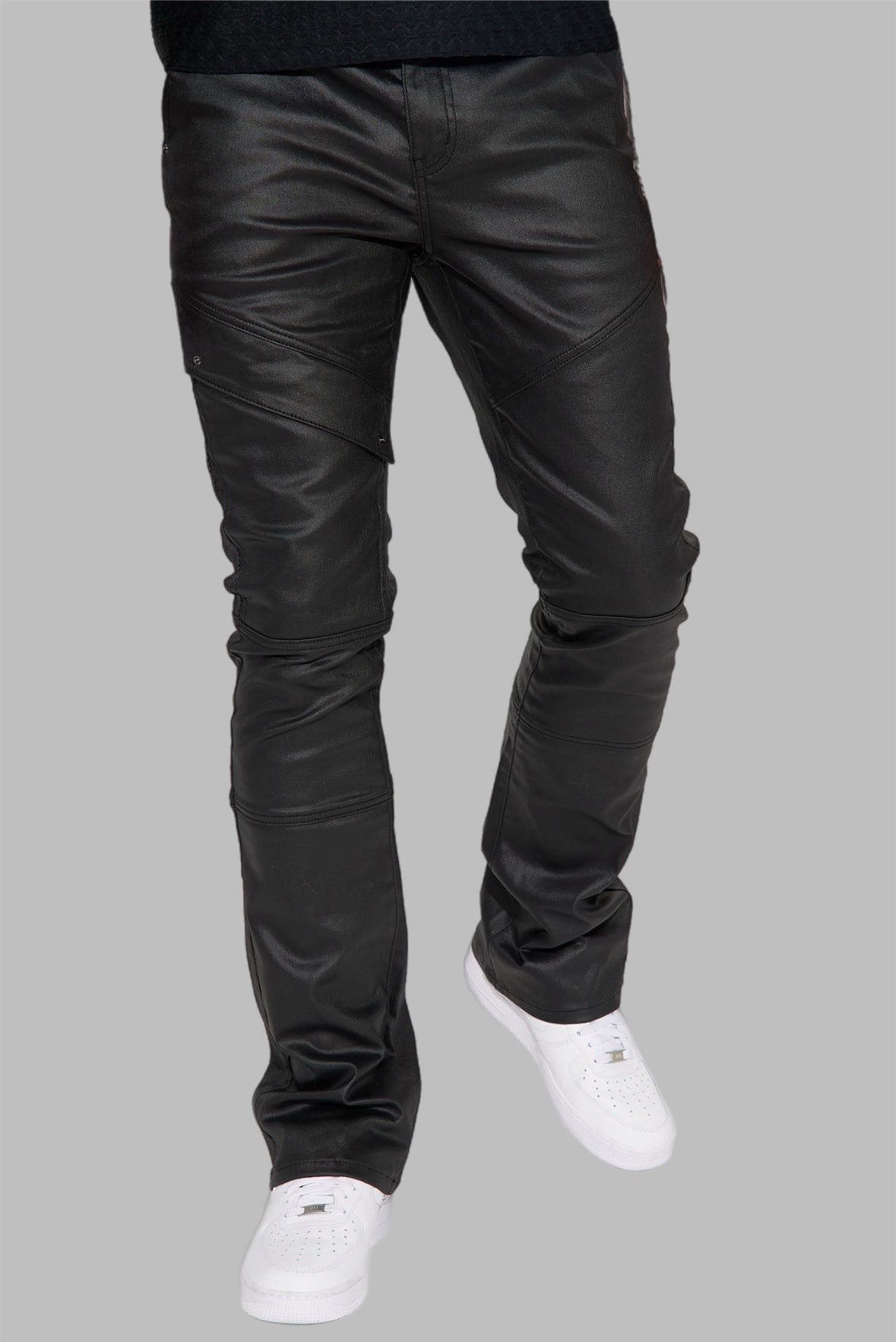 Men’s Black flare skinny pants