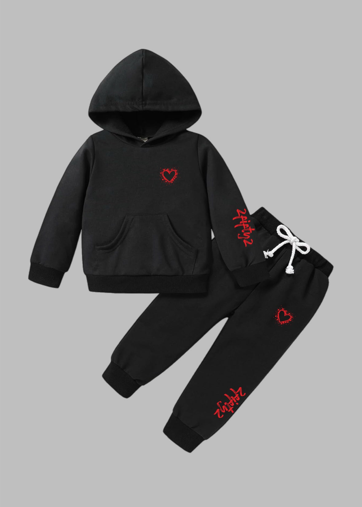 Toddler Unisex heart jogger sweatsuit by The 2Fifty2 Brand