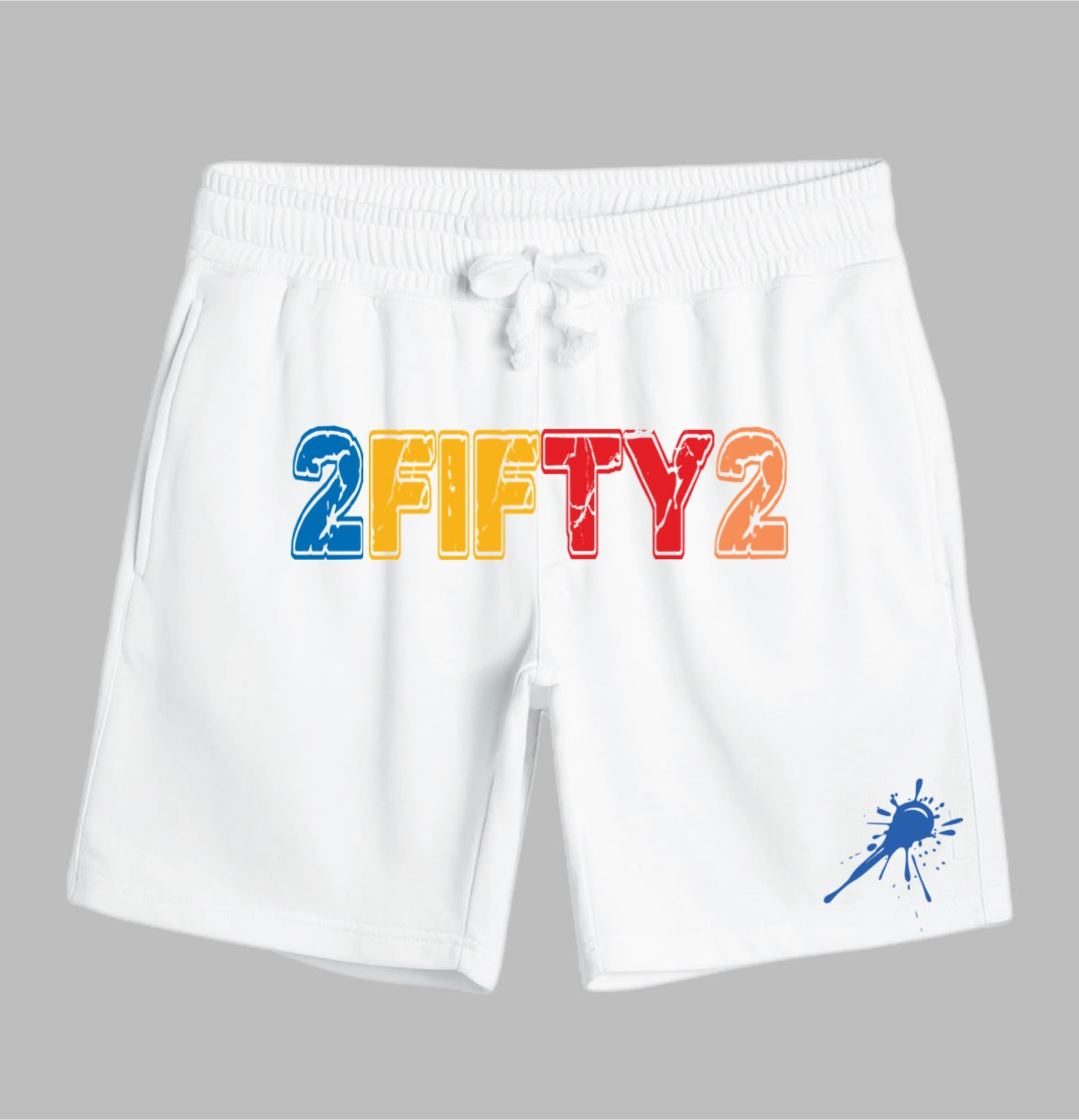 Plus size Men’s white Splash short set by the 2fifty2 brand