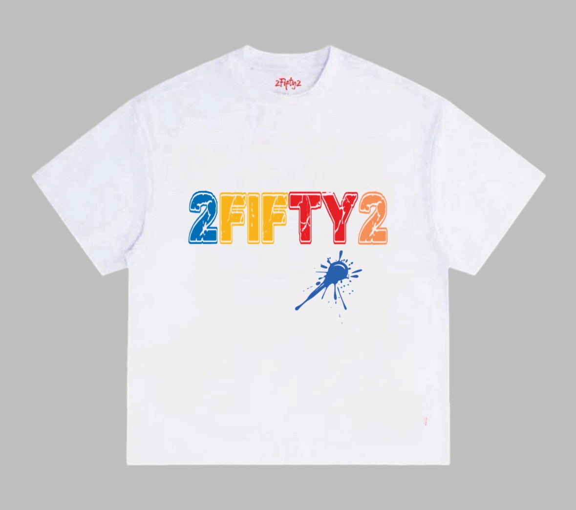 Plus size Men’s white Splash short set by the 2fifty2 brand