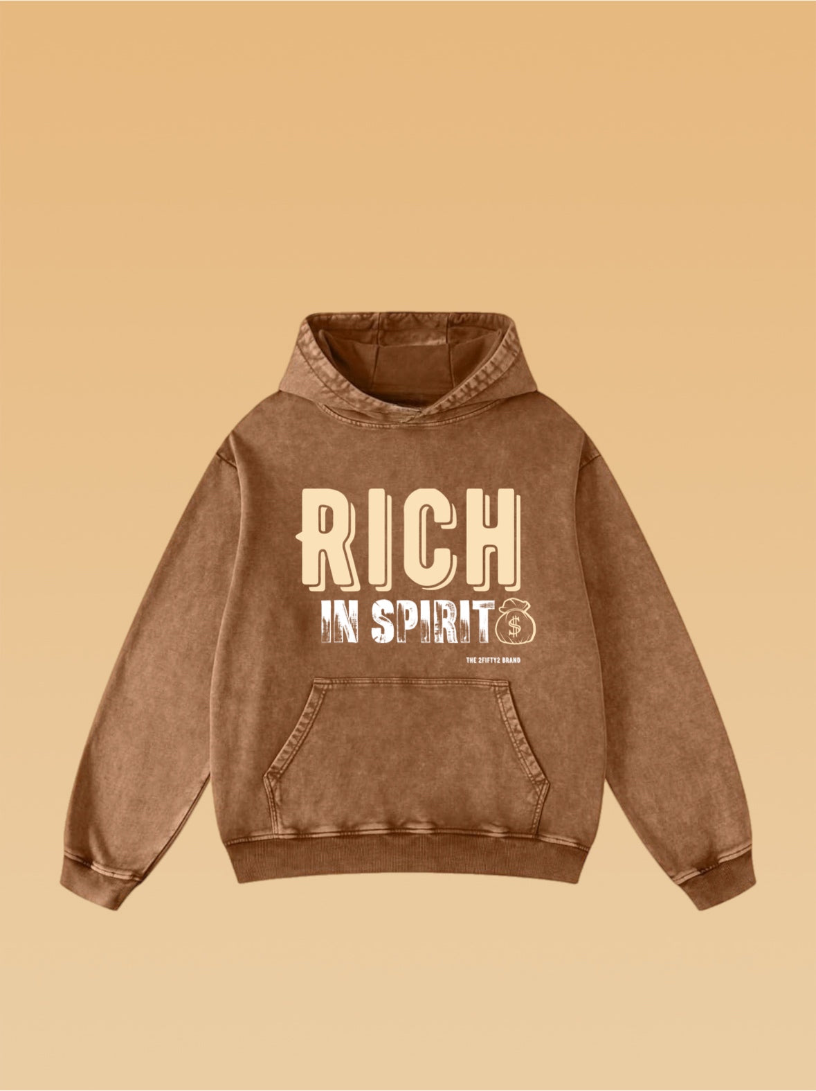 Rich in spirit acid wash hoodie by the 2fifty2 brand