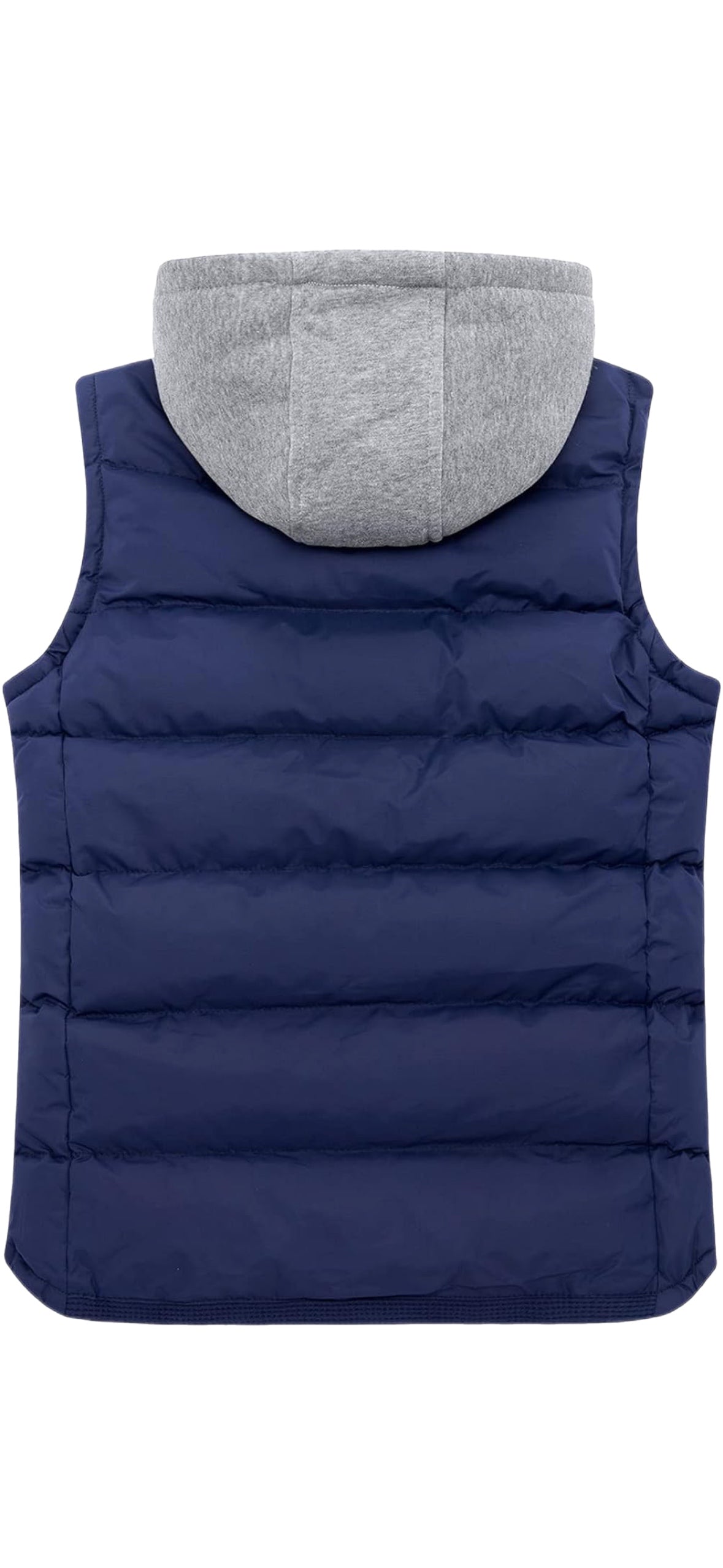 Men’s hooded puffer vest with removable hood