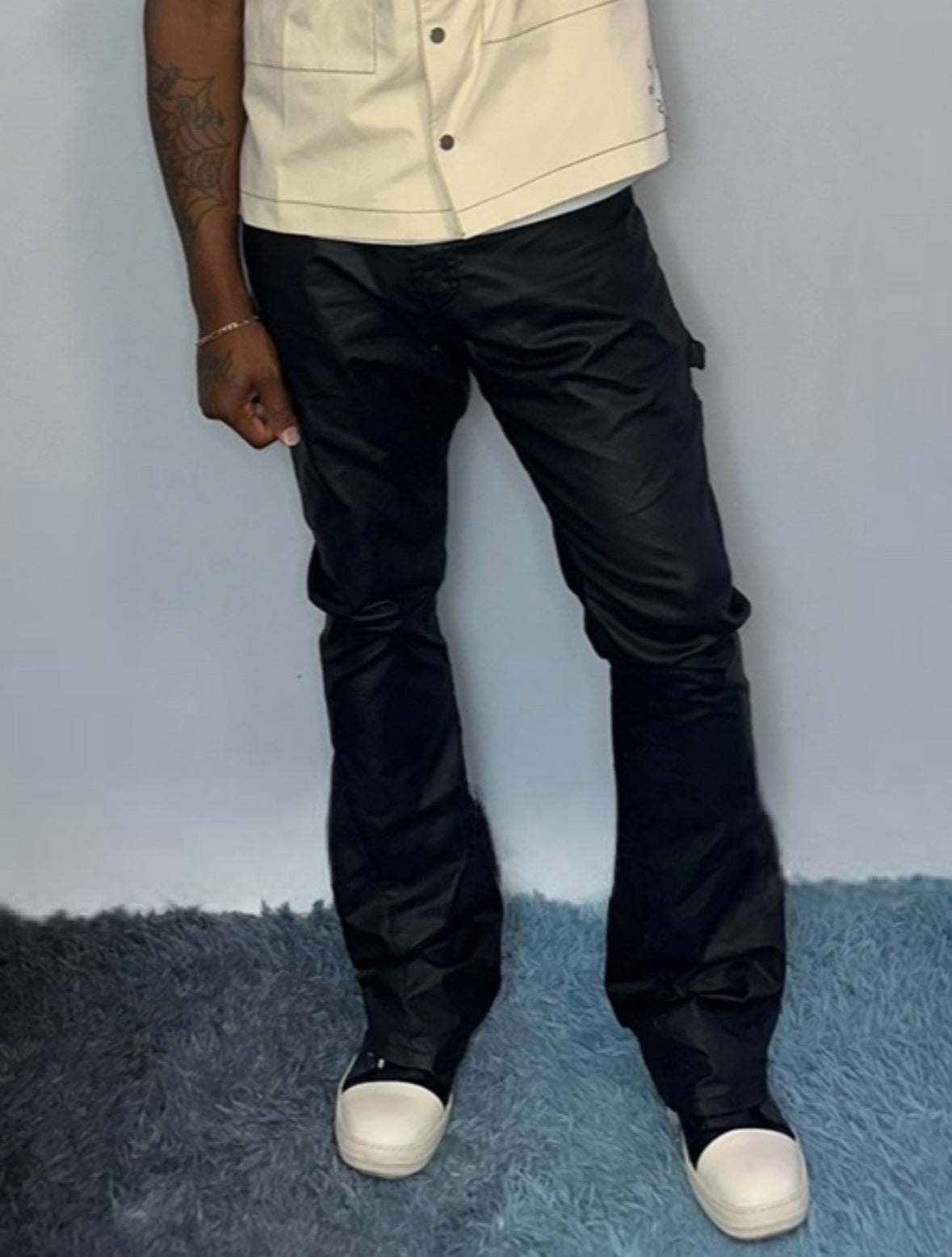Men’s Black flare skinny pants