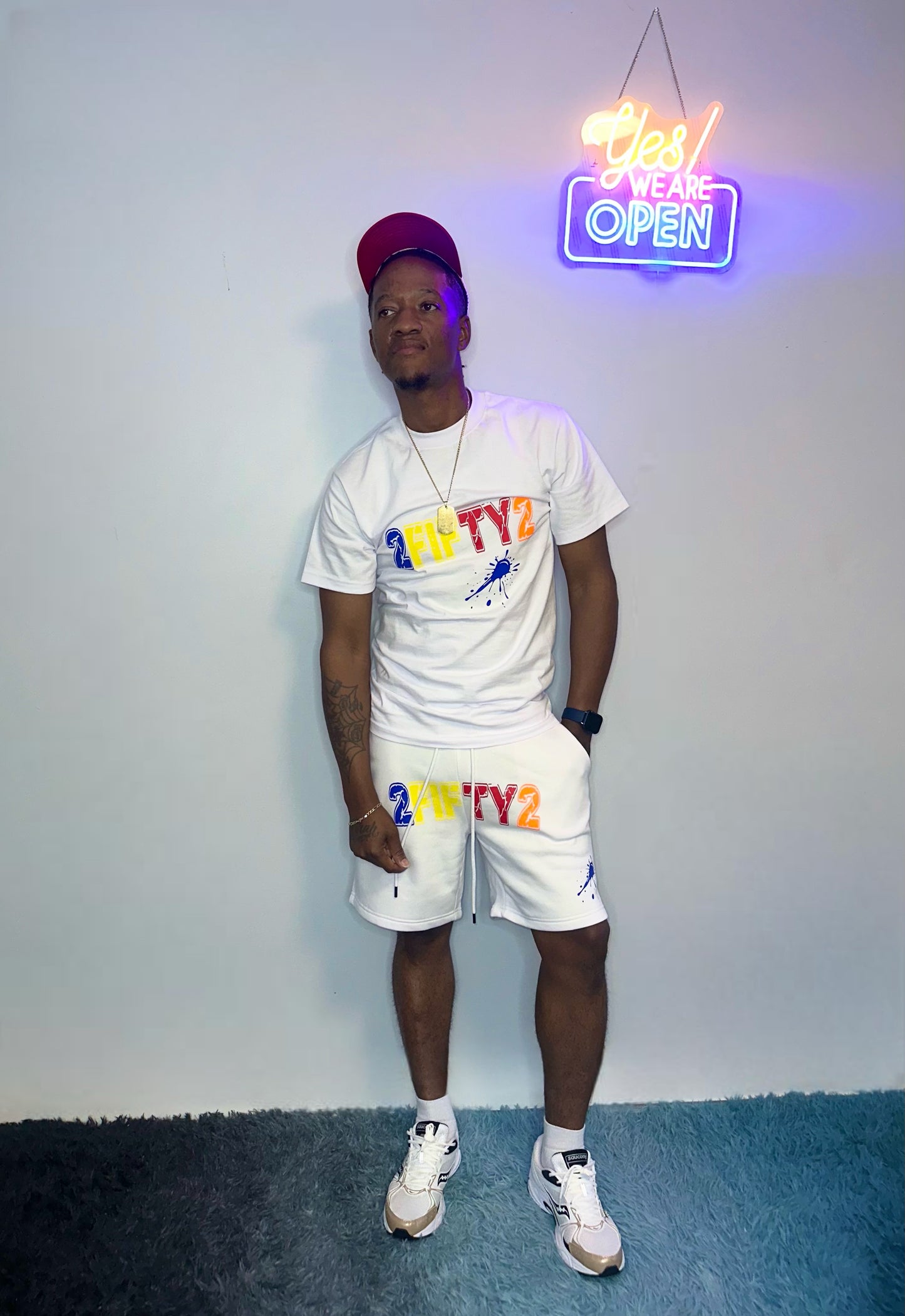 Heavy weight 2Fifty2 Brand splash tee shirt