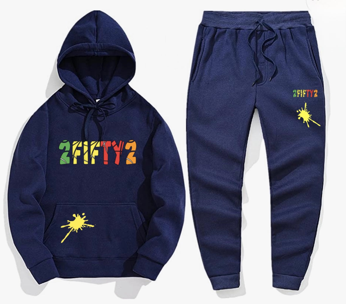 Plus size Mens sweatsuit / jogger set (Multi color) - 2fifty2