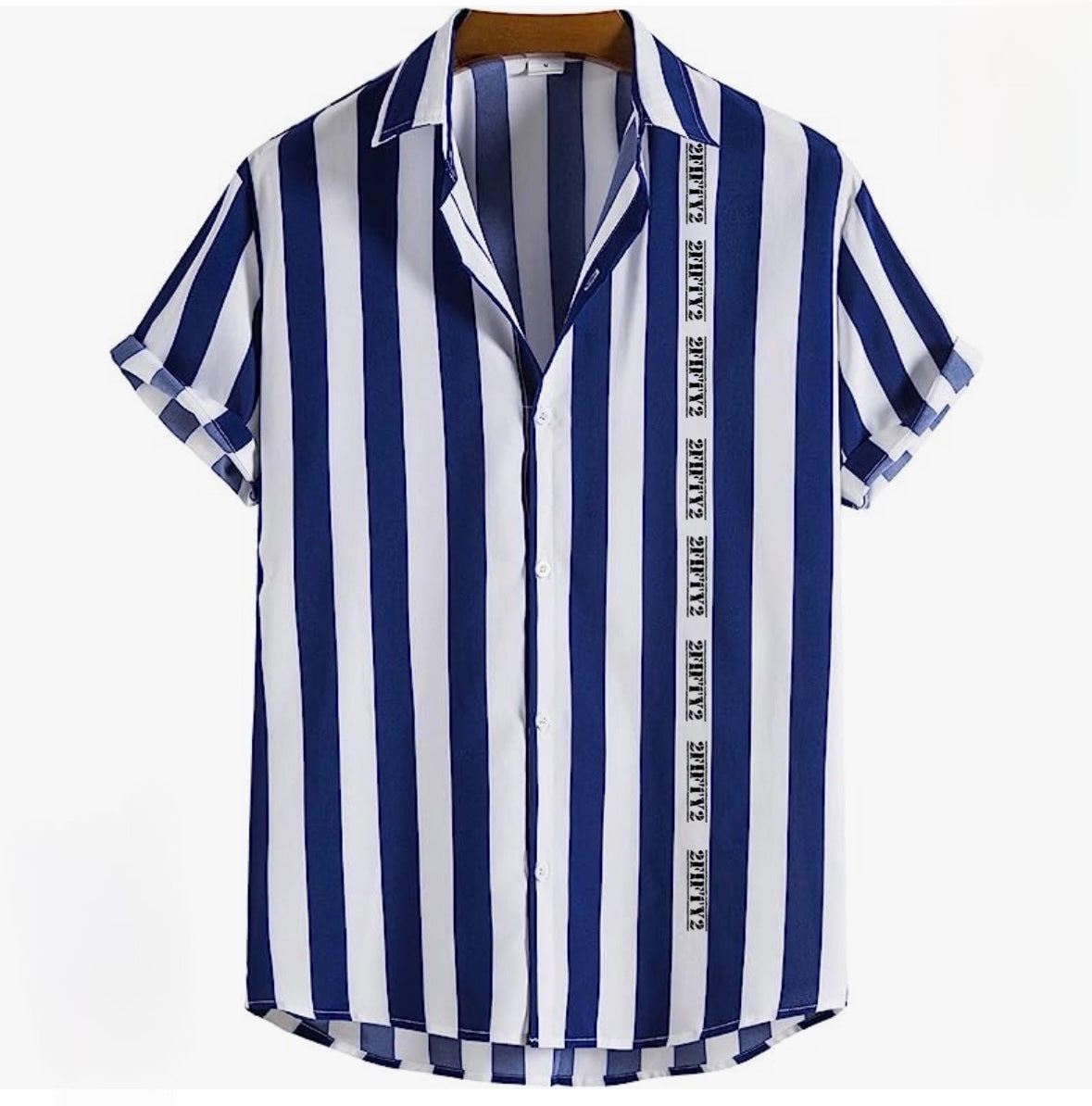 Men’s striped button down shirt