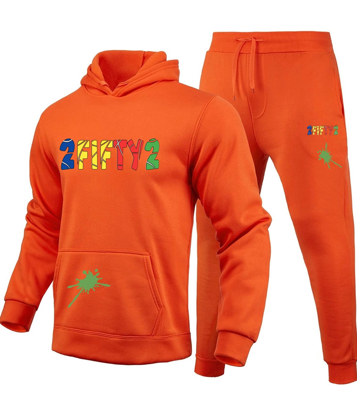 Plus size Mens sweatsuit jogger set (Multi color)