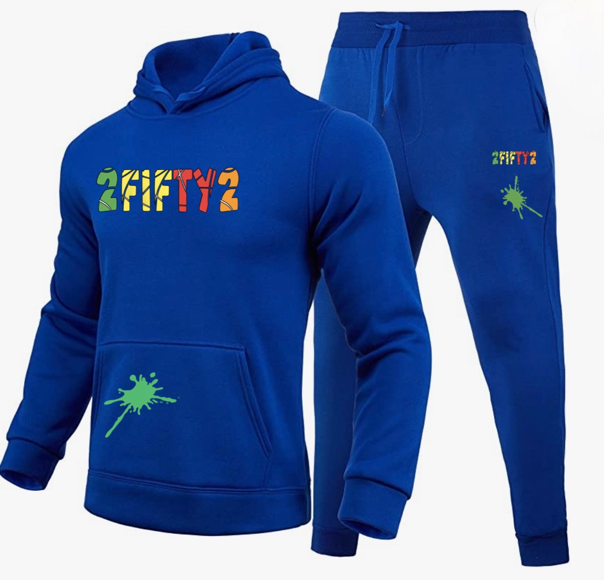Plus size Mens sweatsuit jogger set (Multi color)