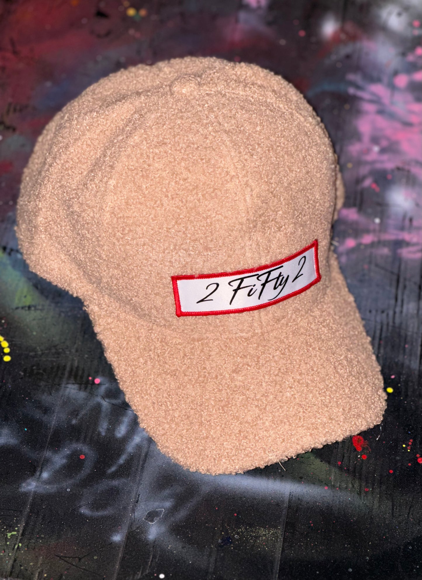 Faux Lamb Wool Baseball Cap, tan