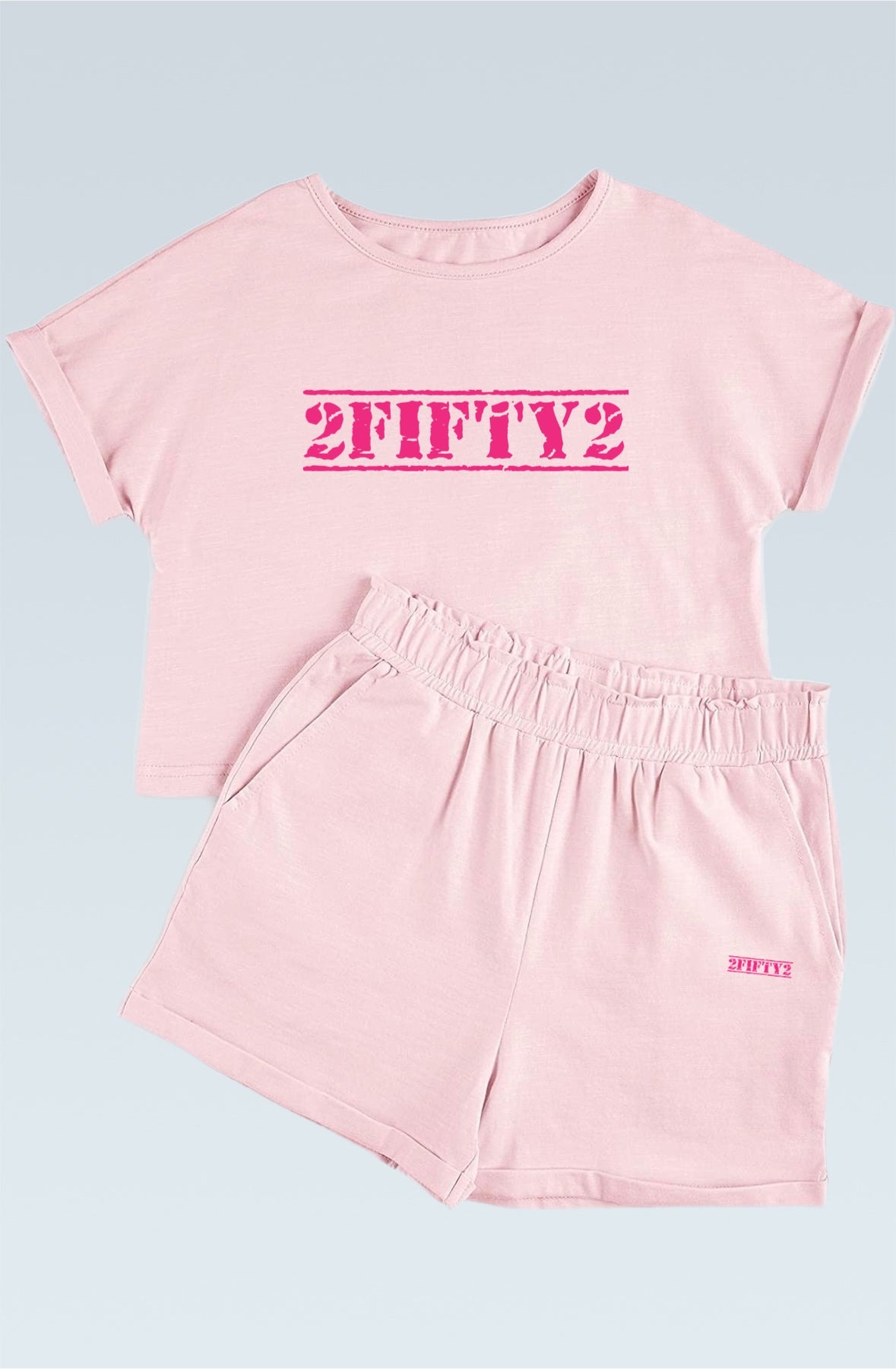 Cute 2 piece, crop top set for girls