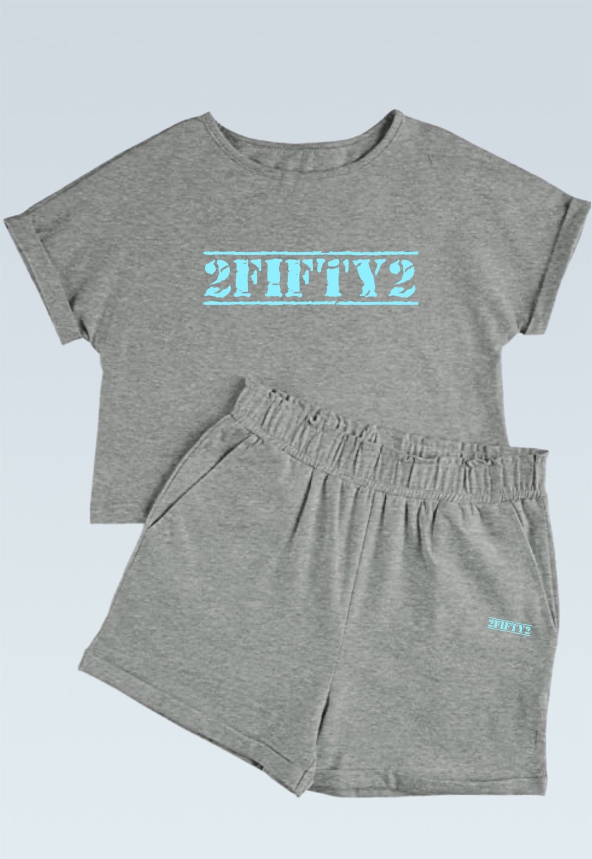Cute 2 piece, crop top set for girls