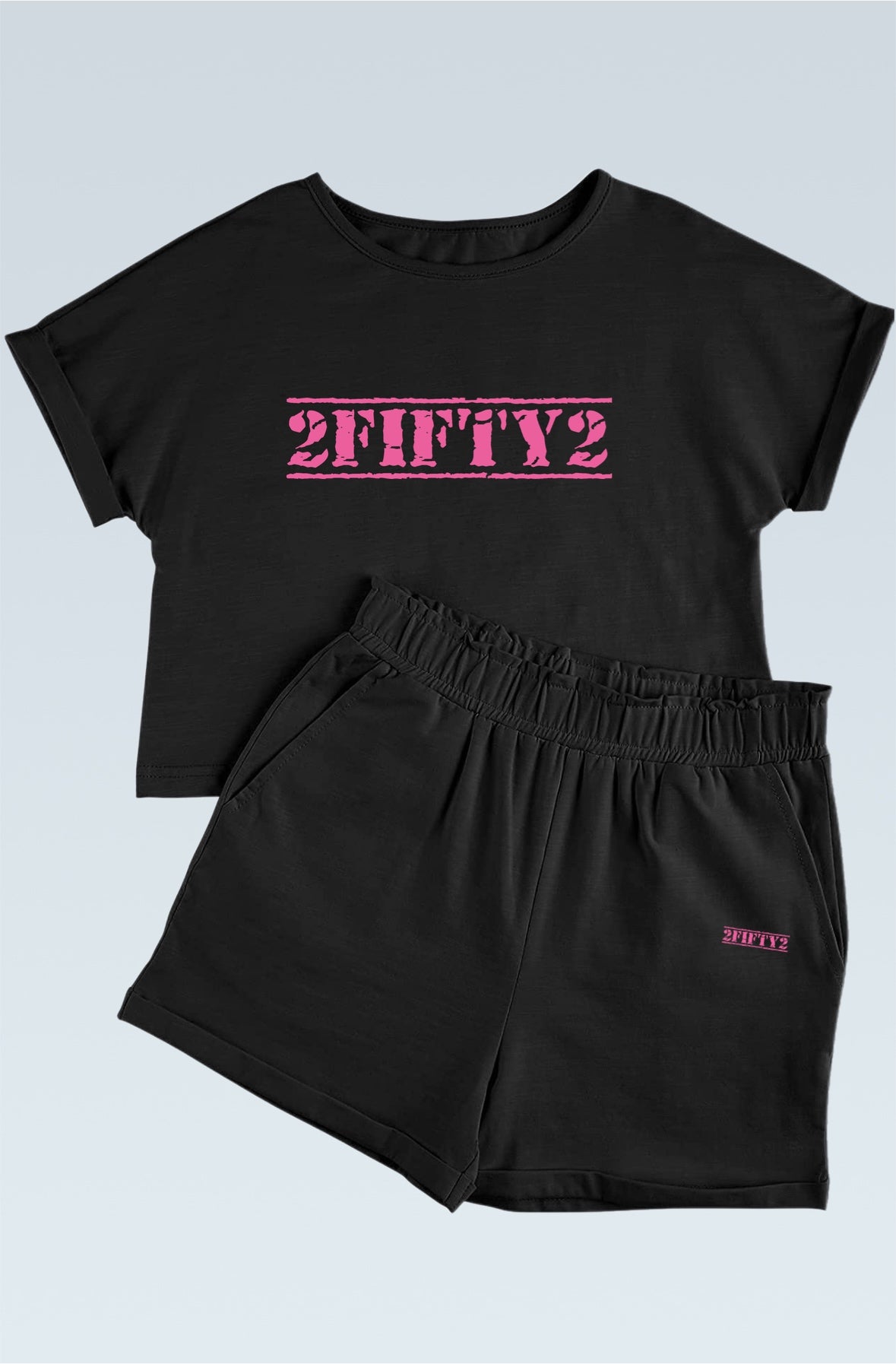 Cute 2 piece, crop top set for girls