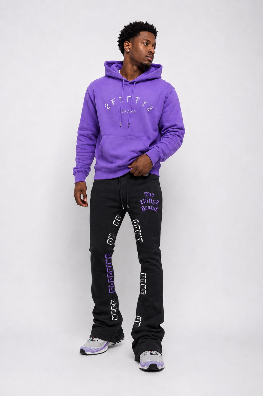 Men's 2 piece flare bottoms jogger sweatsuit