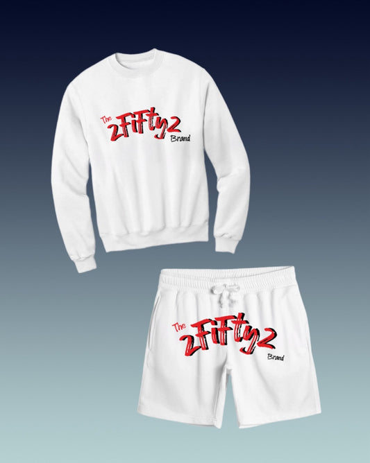Plus size Men’s crew neck sweatshirt short set by the 2fifty2 brand