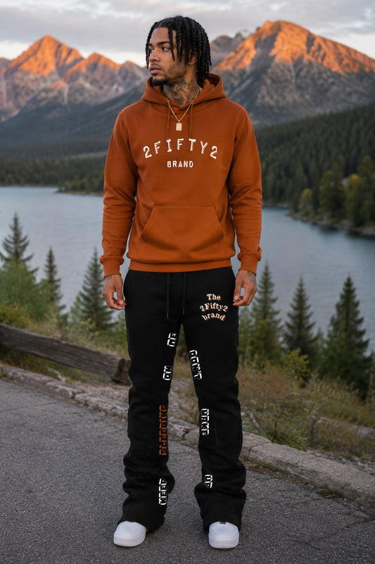 Men's 2 piece flare bottoms jogger sweatsuit