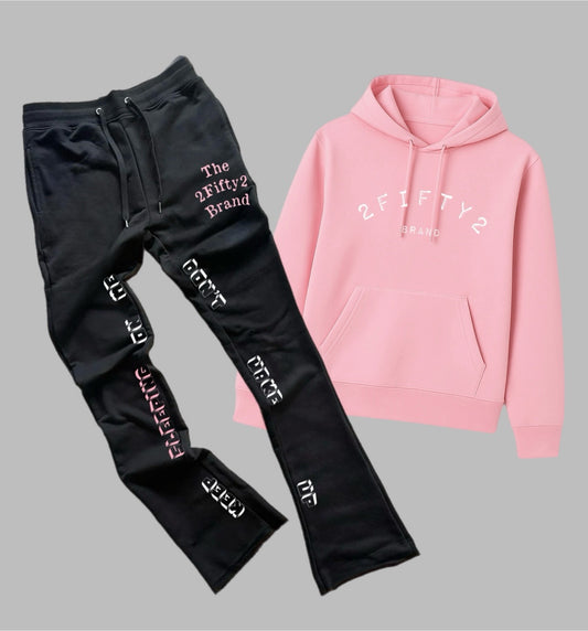 Plus size Unisex 2 piece flare bottoms jogger sweatsuit