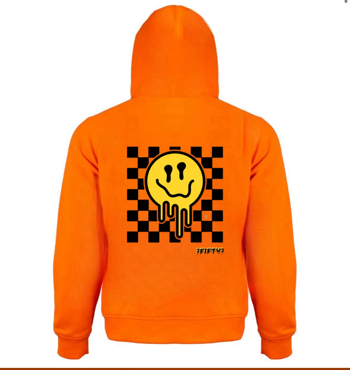 Mens graphic hoodie (orange) - 2fifty2