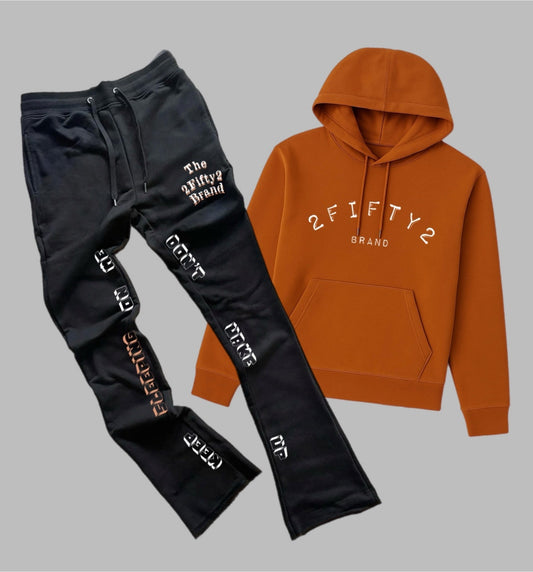 Plus size Unisex 2 piece flare bottoms jogger sweatsuit