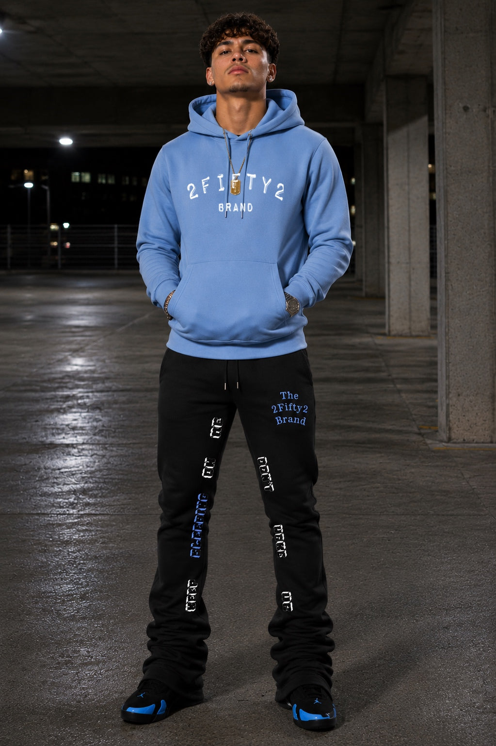 Men's 2 piece flare bottoms jogger sweatsuit