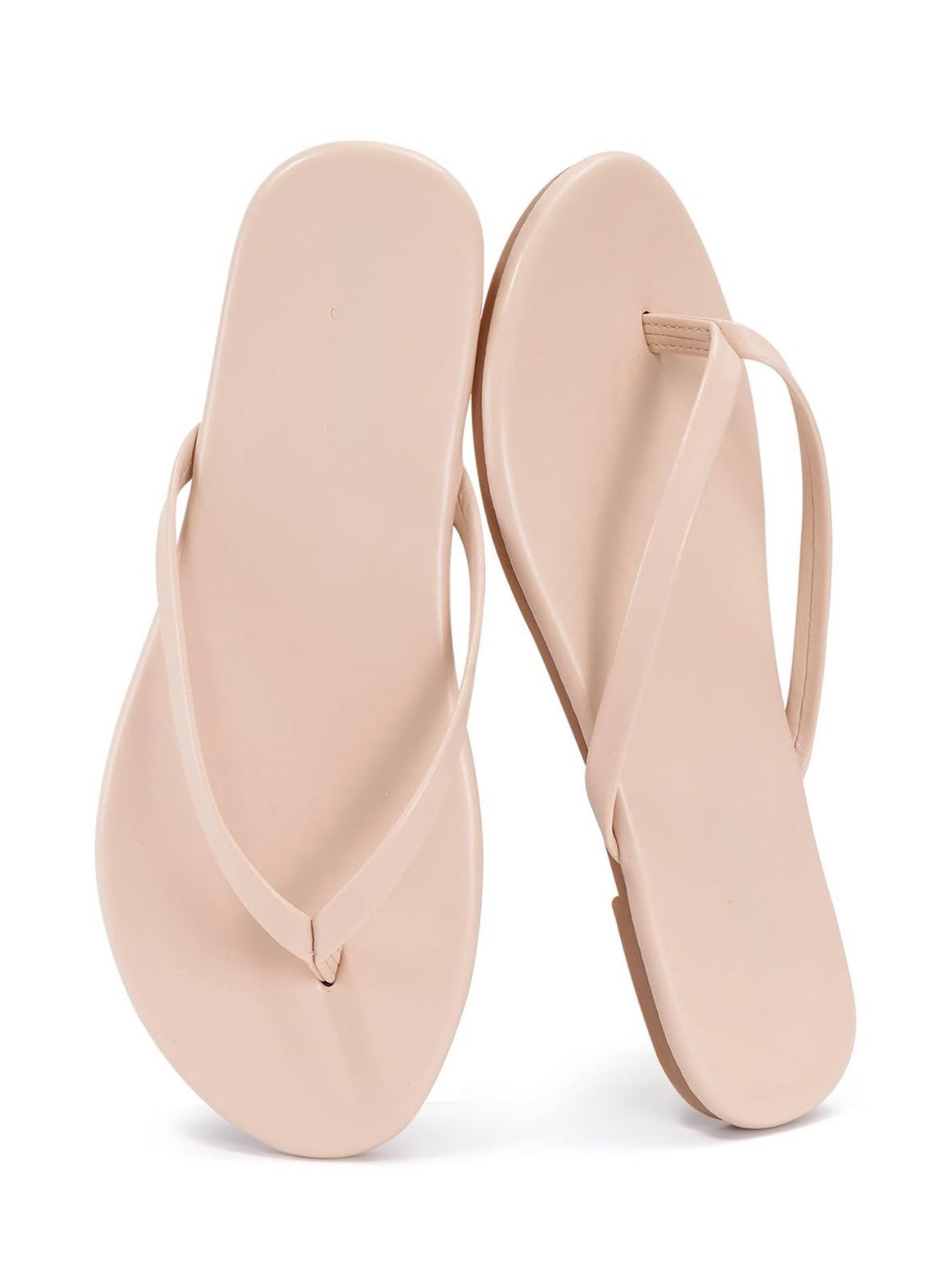 Women's Leather Memory Foam Flat Thong Sandals