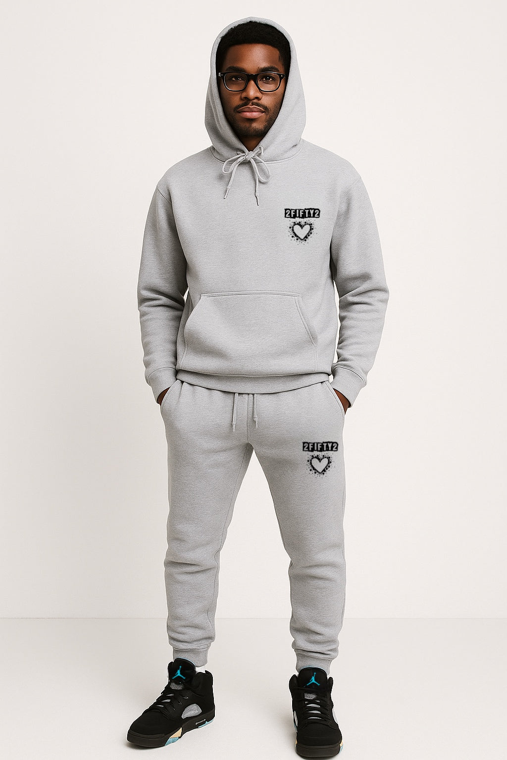 Men’s 2 piece sweatsuit jogger set