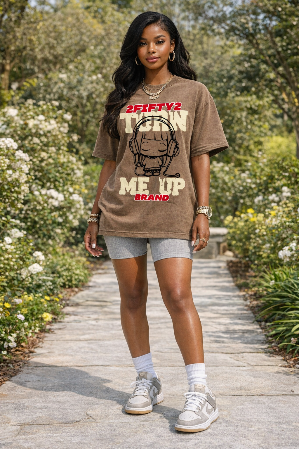 Men’s Turn Me Up Acid wash t-shirt by The 2Fifty2 Brand