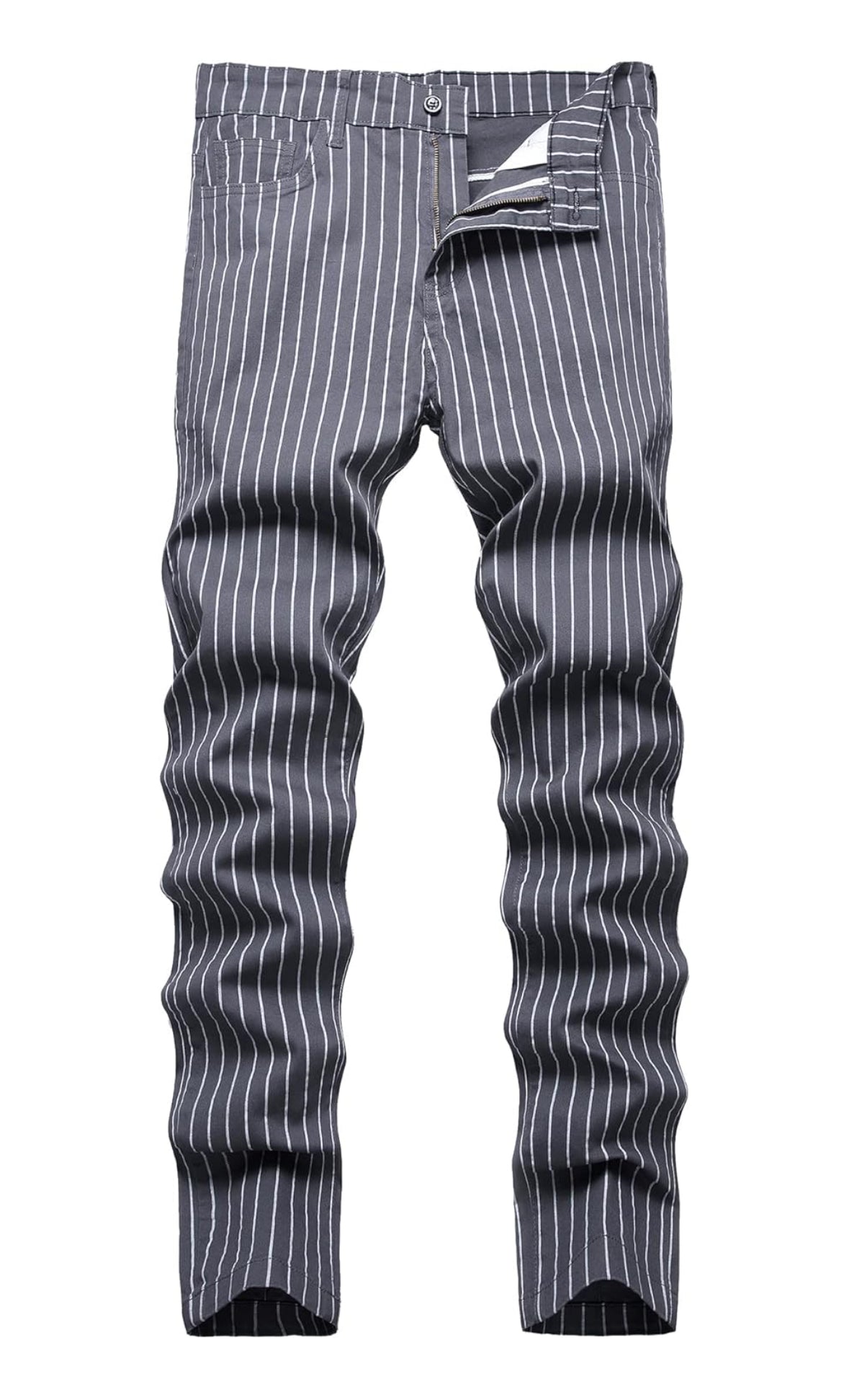 Plaid Slim Fit Dress Pants for Men Tapered Golf Skinny Stretch Chino Pants Mens Casual Slacks Suit Striped Business