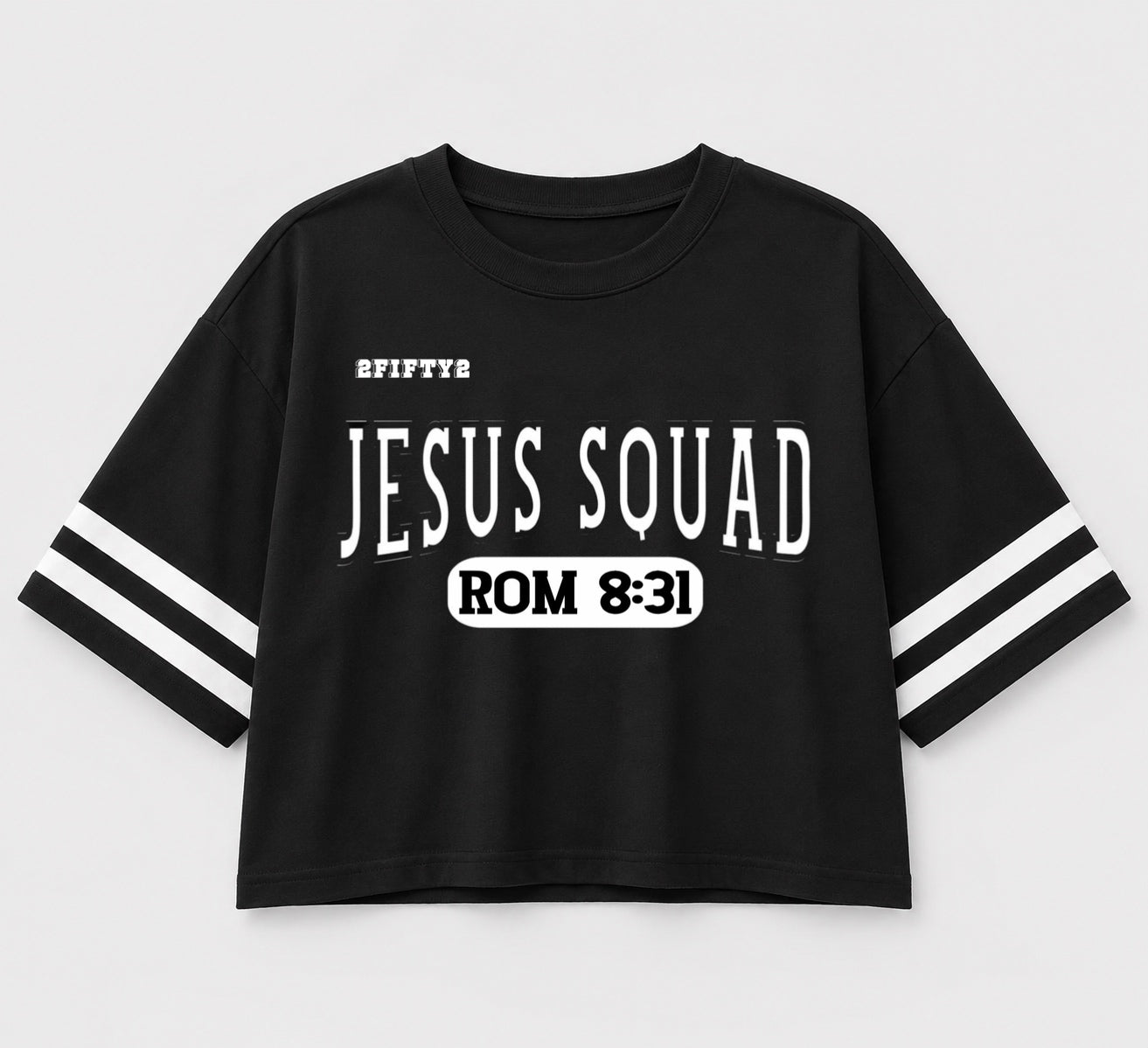 Women’s Jesus Squad half sleeve cropped top t-shirt