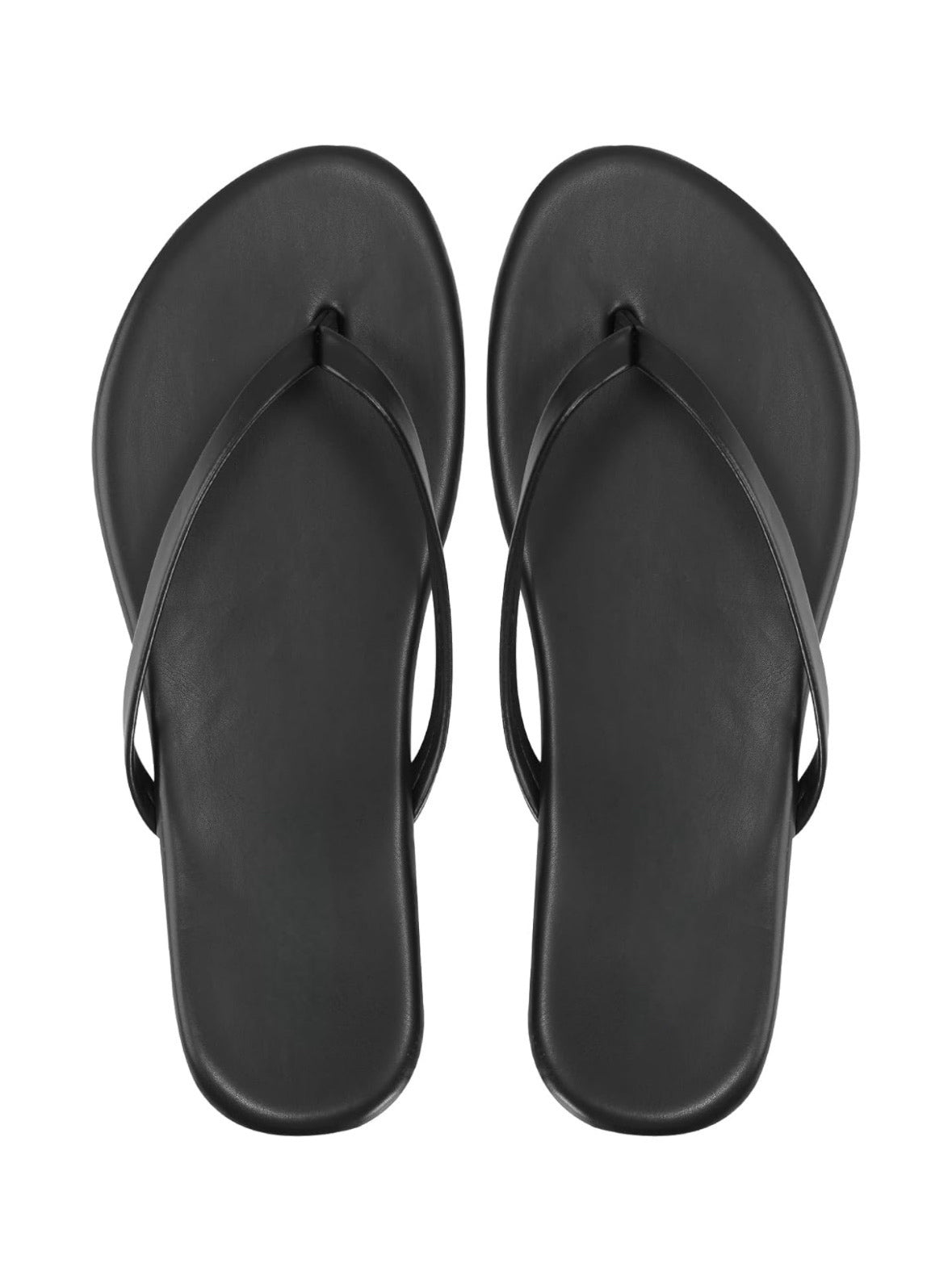 Women's Leather Memory Foam Flat Thong Sandals
