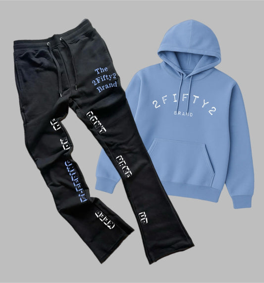 Plus size Unisex 2 piece flare bottoms jogger sweatsuit
