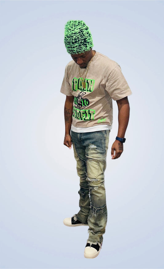 Mens baggy acid wash boxy tee by the 2fifty brand
