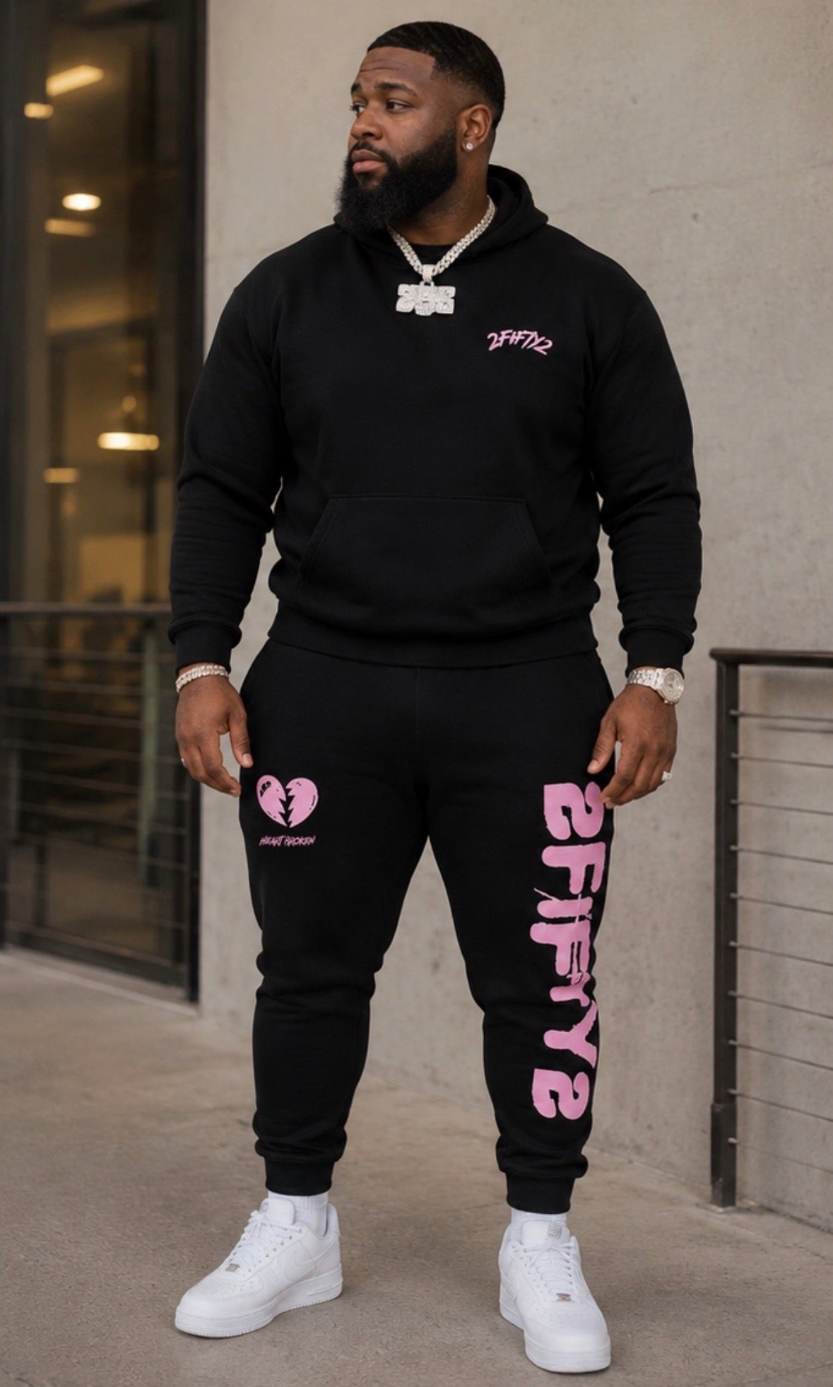 2 piece Sweatsuit Jogger set for men