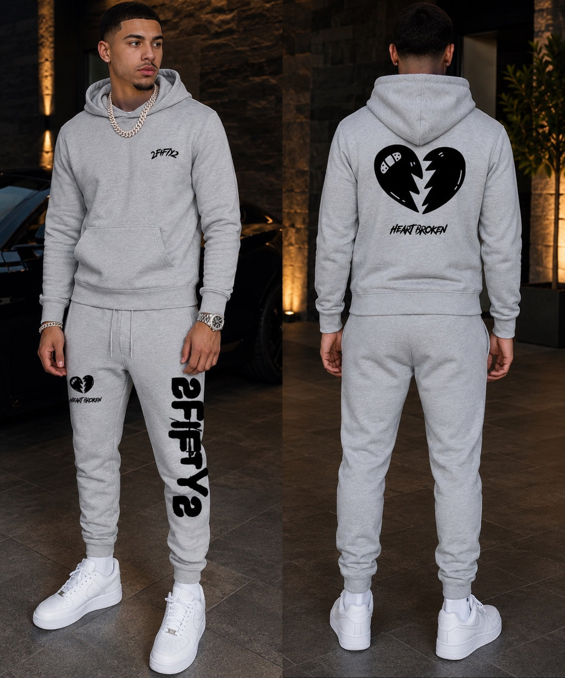 2 piece Sweatsuit Jogger set for men
