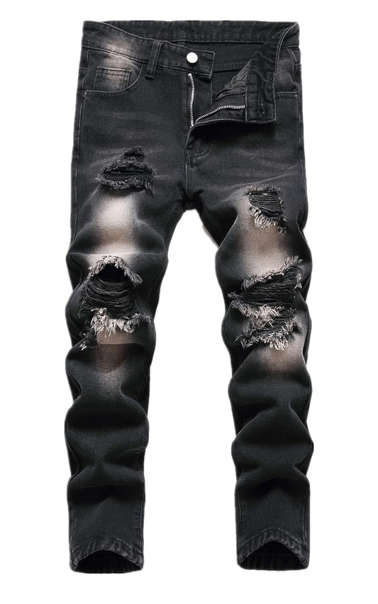 Boys skinny slim fit + distressed jeans by the 2fifty2 brand