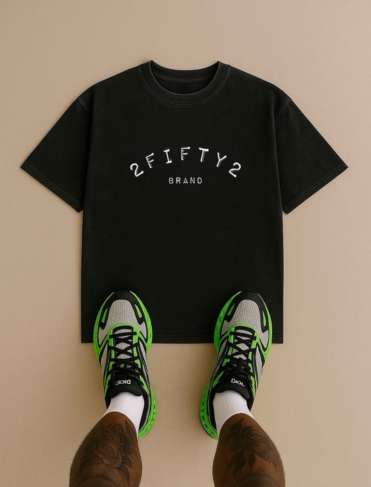 Men’s 2Fifty2 Brand black acid wash tee