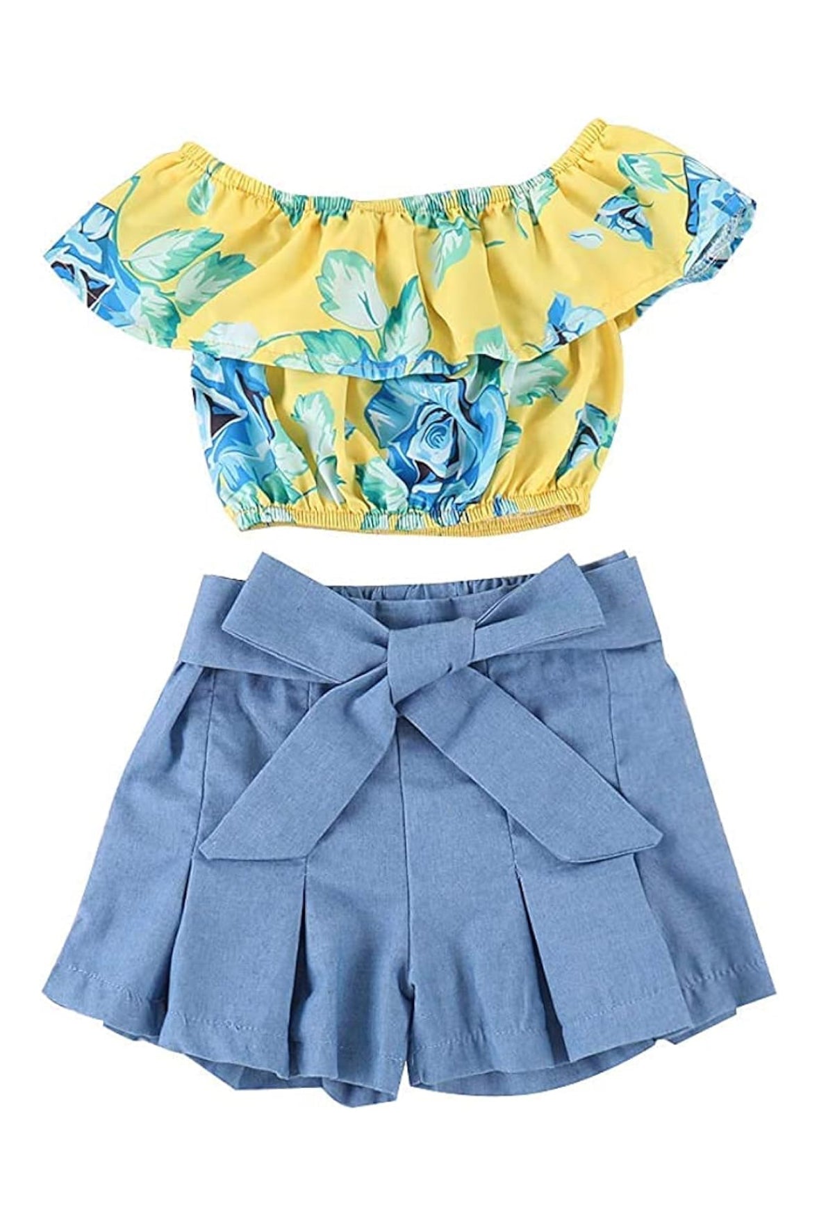 Girls denim shorts skirt set by the 2fifty2 brand