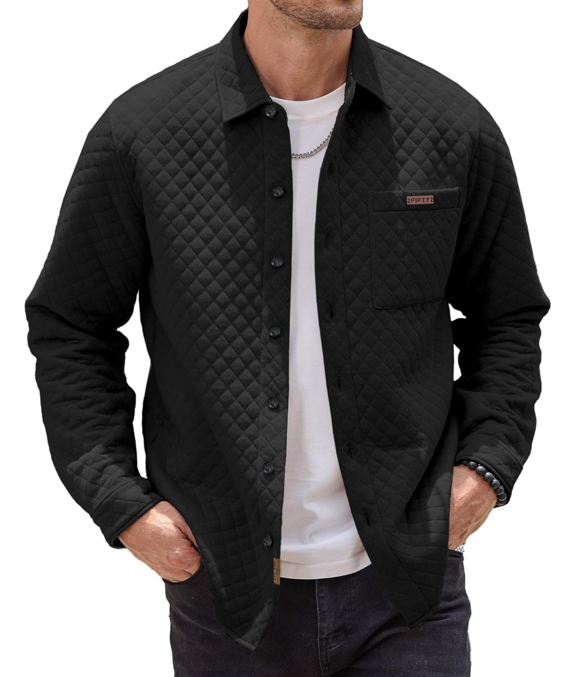 Men’s Quilted shirt jacket