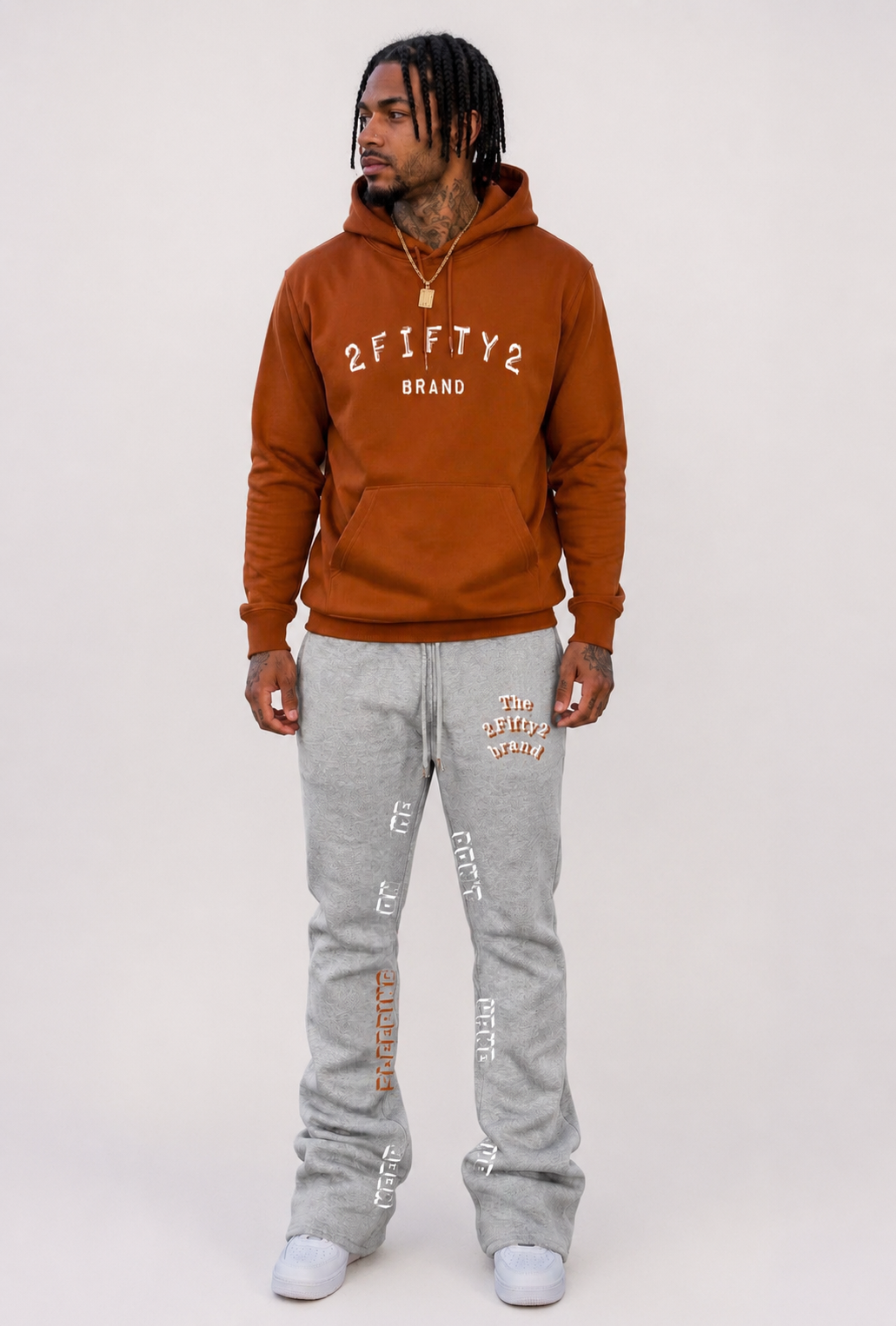 Men's 2 piece flare bottoms jogger sweatsuit