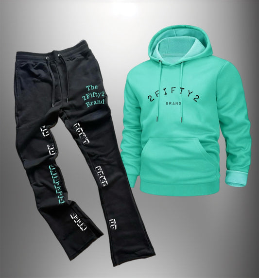 Plus size Unisex 2 piece flare bottoms jogger sweatsuit