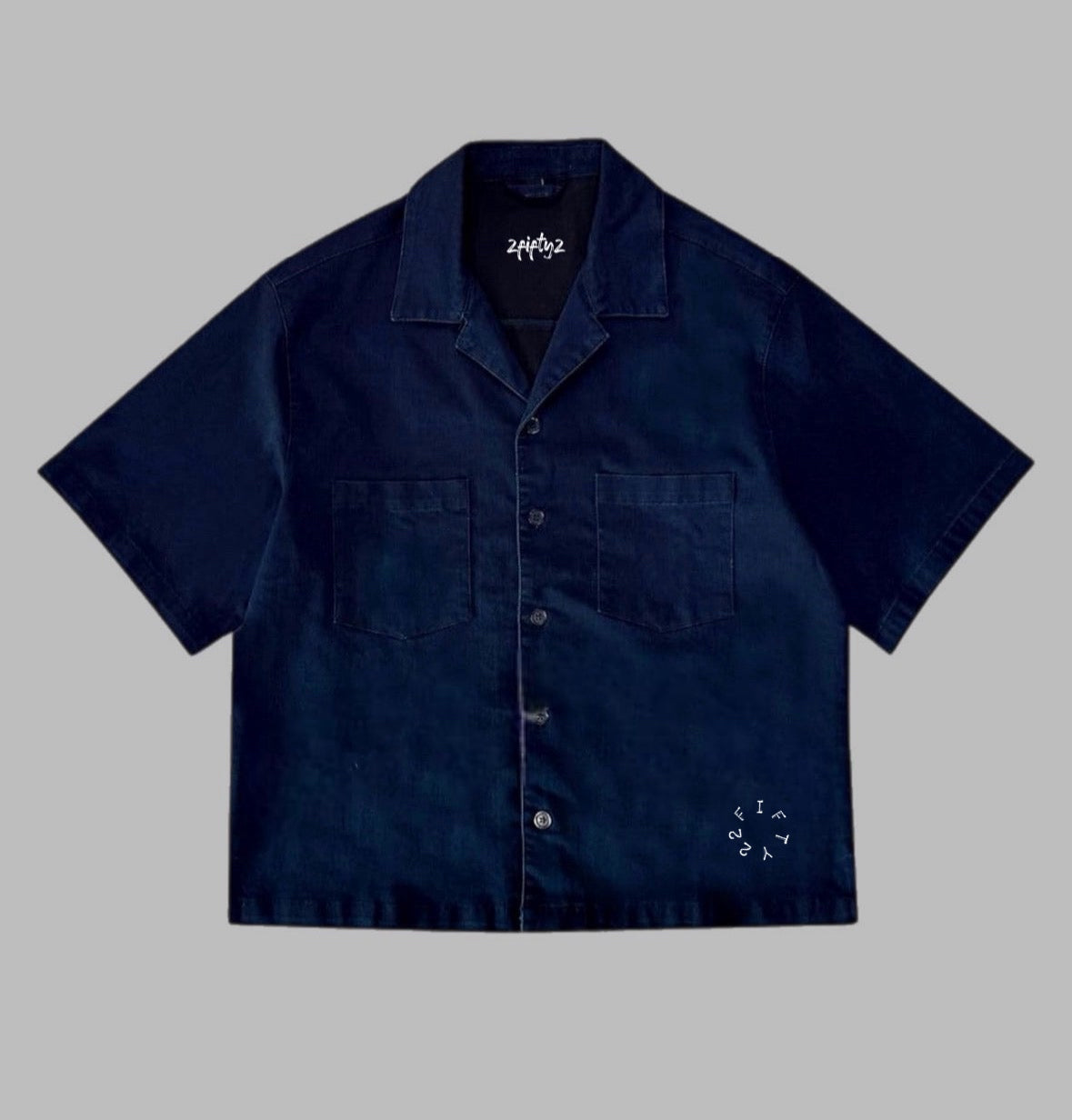 Men’s boxy Blue button down shirt by The 2Fifty2 Brand