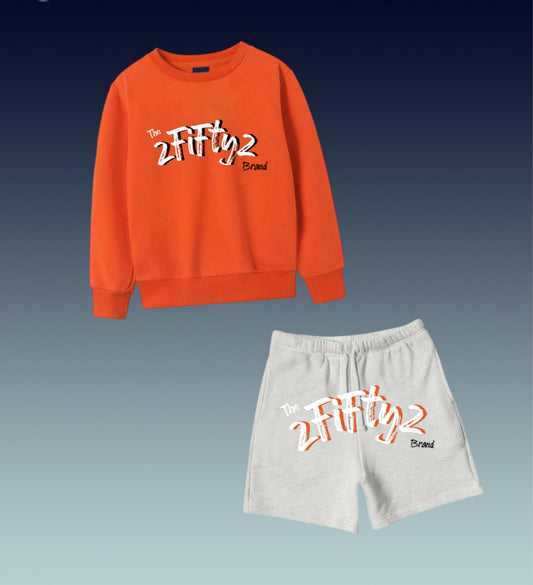 Plus size Men’s crew neck sweatshirt short set by the 2fifty2 brand