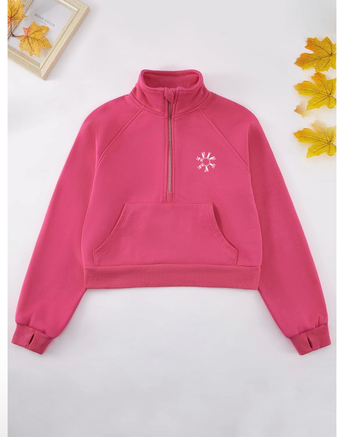 Girls pullover half zipped sweater