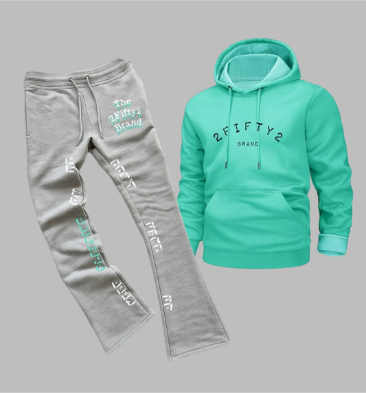 Plus size Unisex 2 piece flare bottoms jogger sweatsuit