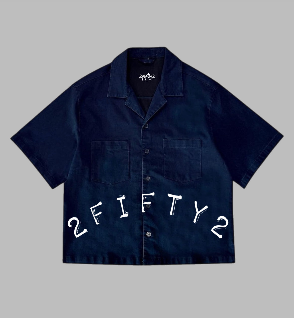 Men’s boxy Blue button down shirt by The 2Fifty2 Brand