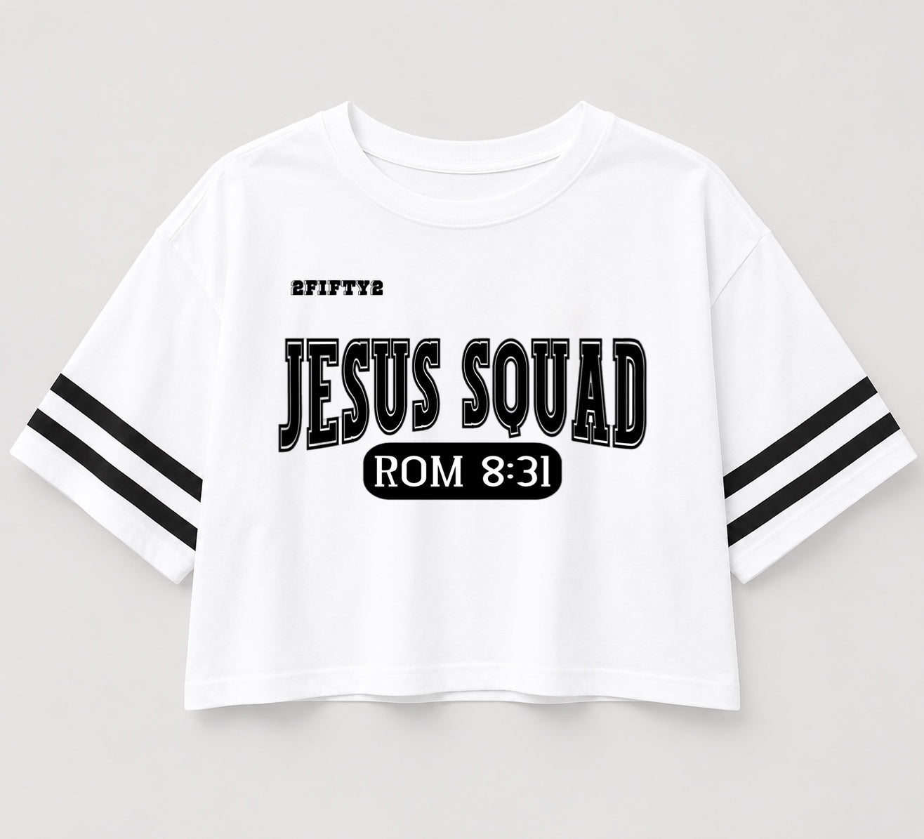 Women’s Jesus Squad half sleeve cropped top t-shirt