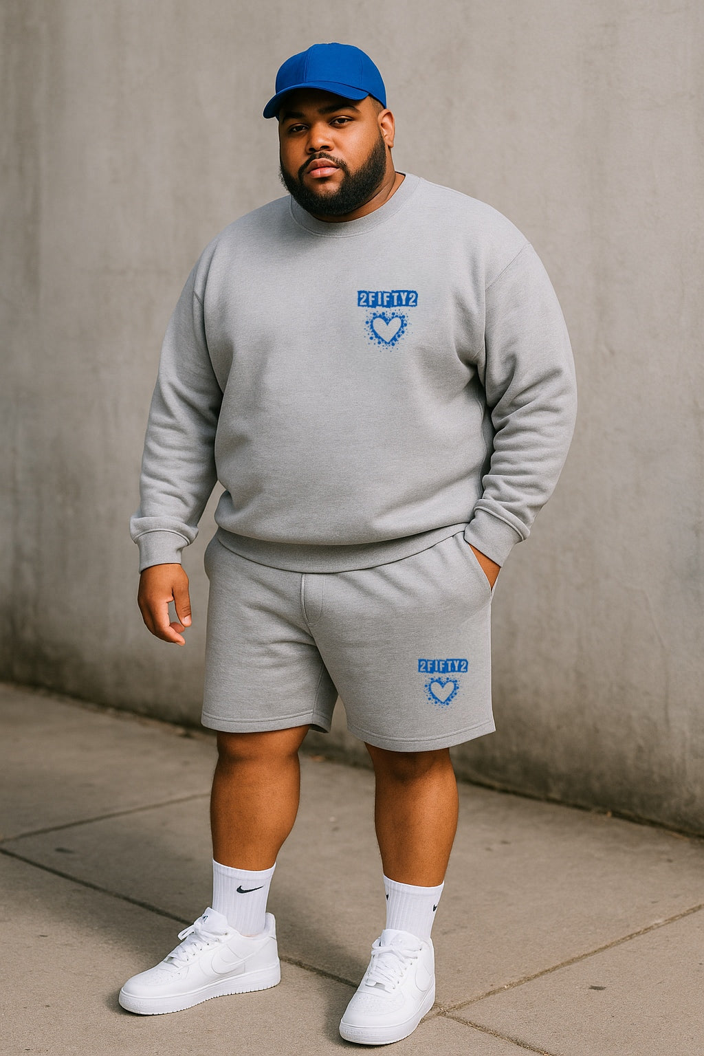 Men’s bubble heart short set
